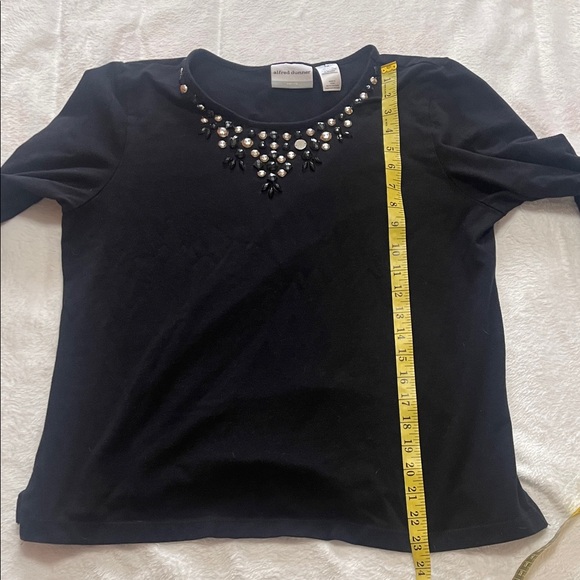 Y2K Alfred Dunner Embellished Top - Size Medium Petite - Picture 8 of 9